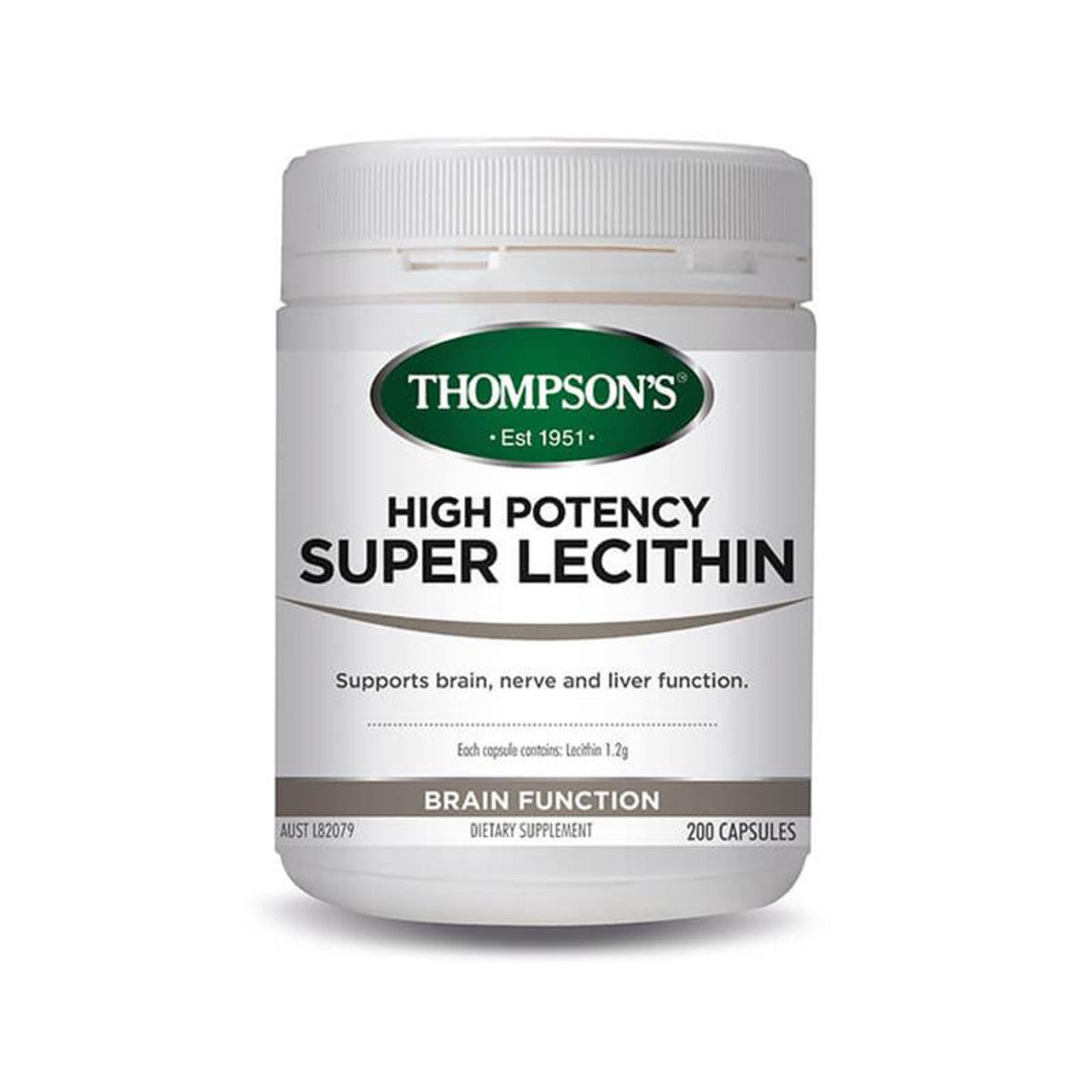 Thompsons High Potency Super Lecithin 200 Capsules