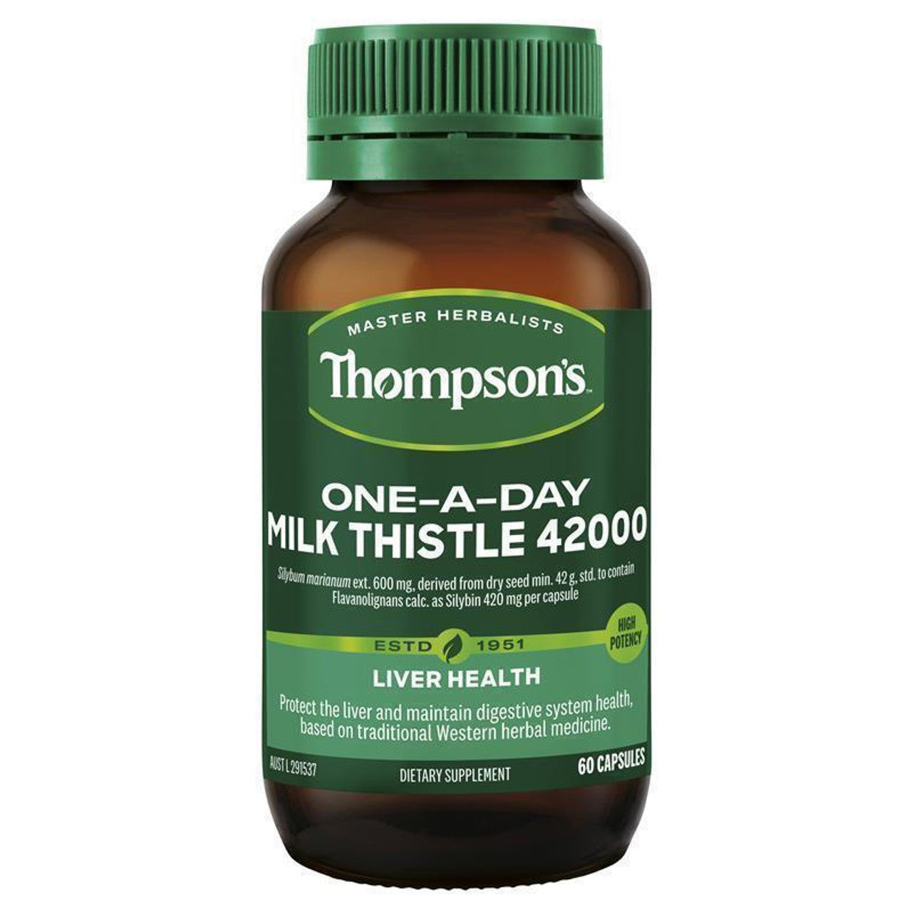 Thompsons One-a-day Milk Thistle 42000mg 60 Caps