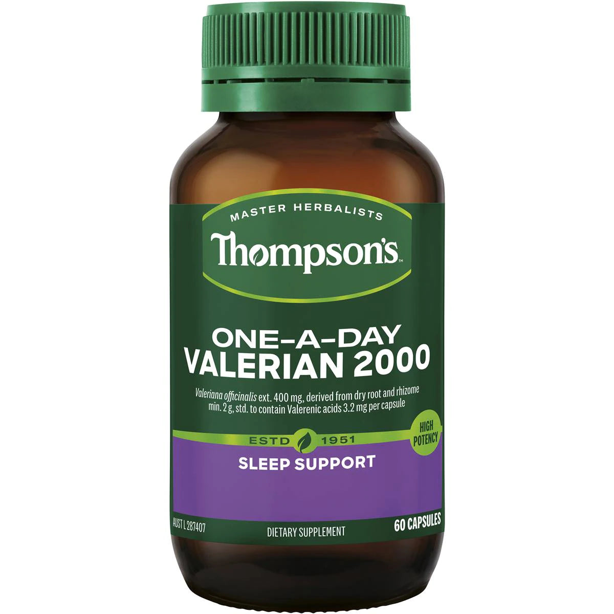 Thompsons One-a-day Valerian 2000mg 60 Capsules