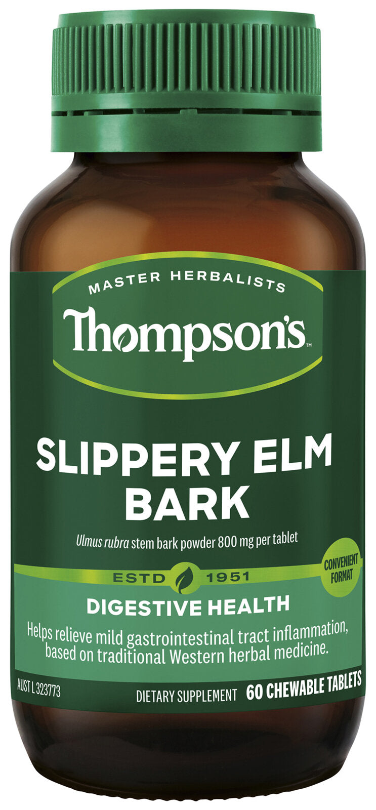 Thompsons Slippery Elm Bark 800mg 60 Tablets