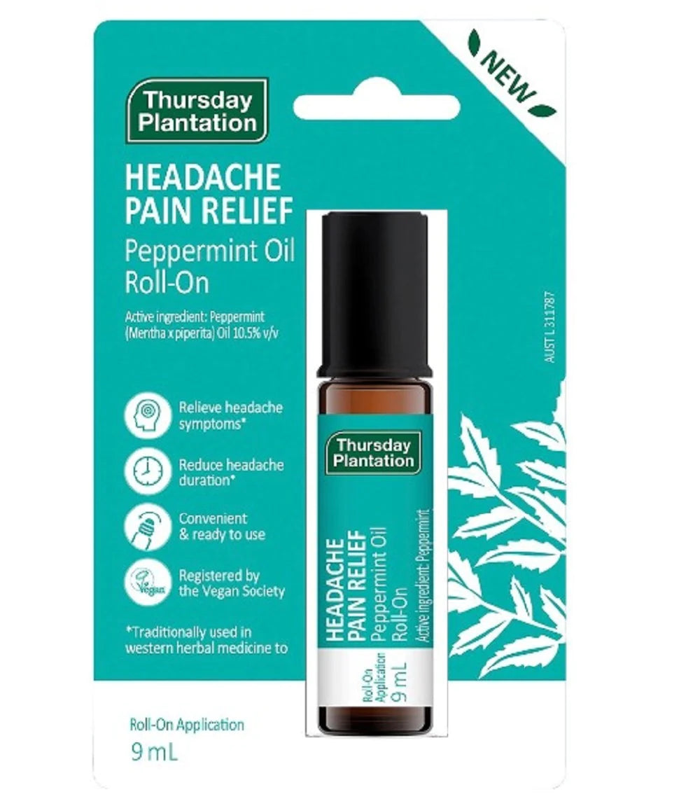 Thursday Plantation Peppermint Headache Pain Relief Roll On 9mL