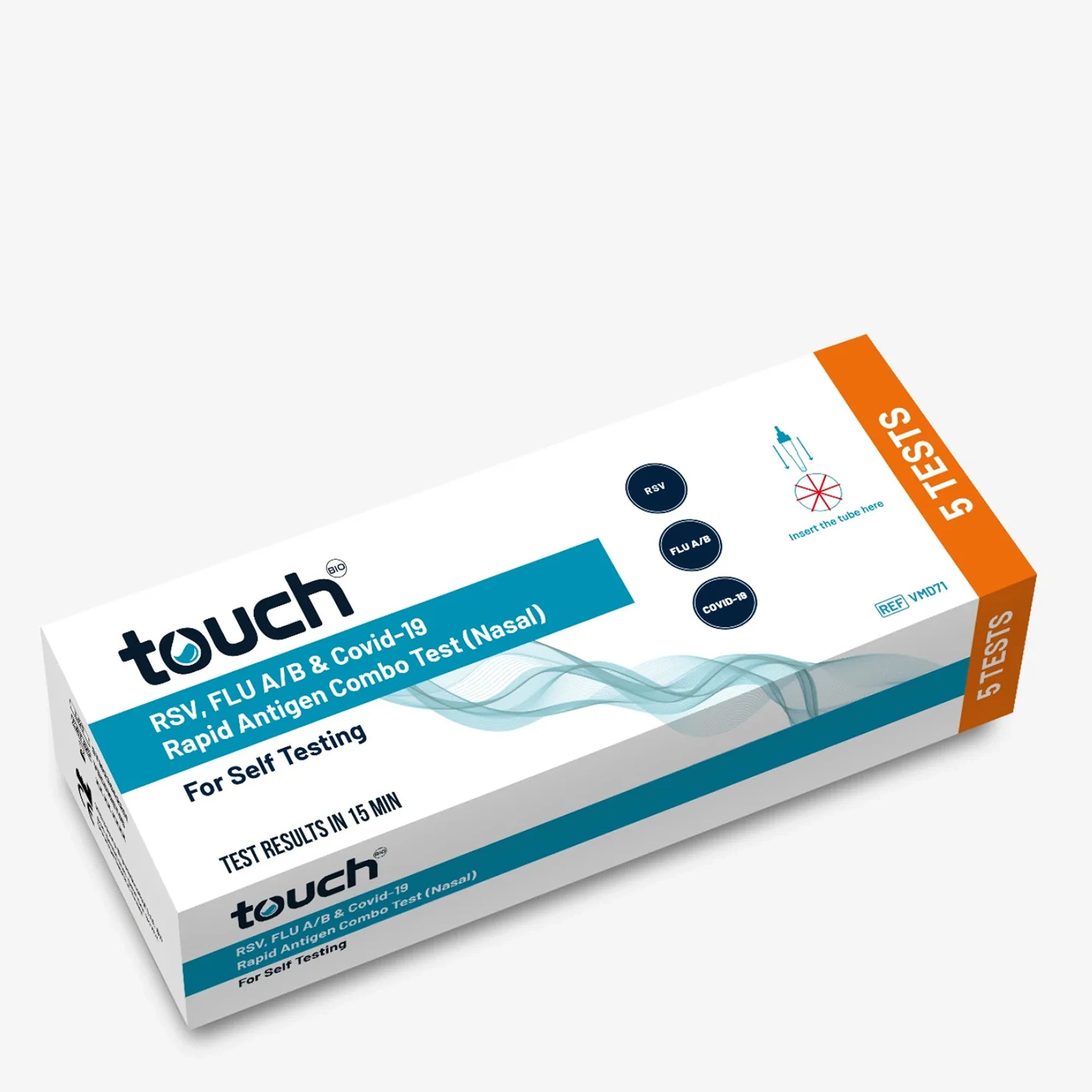 TouchBio RSV, Flu A/B and Covid-19 Rapid Antigen Test - 5 Tests