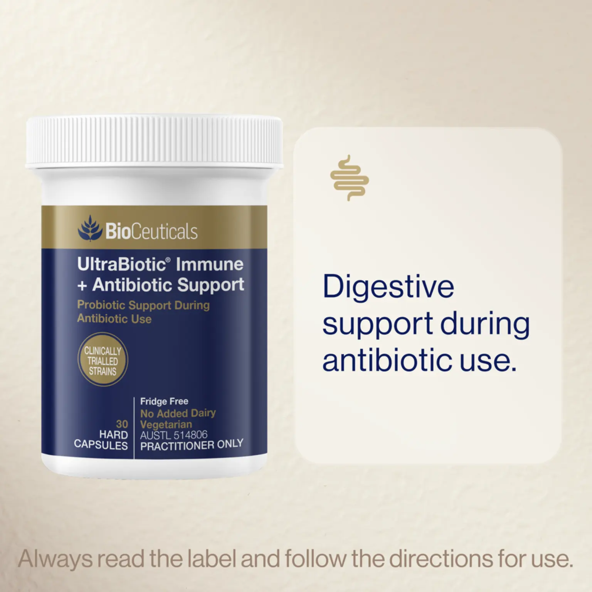 BioCeuticals UltraBiotic® Immune + Antibiotic Support - 30 Hard Capsules