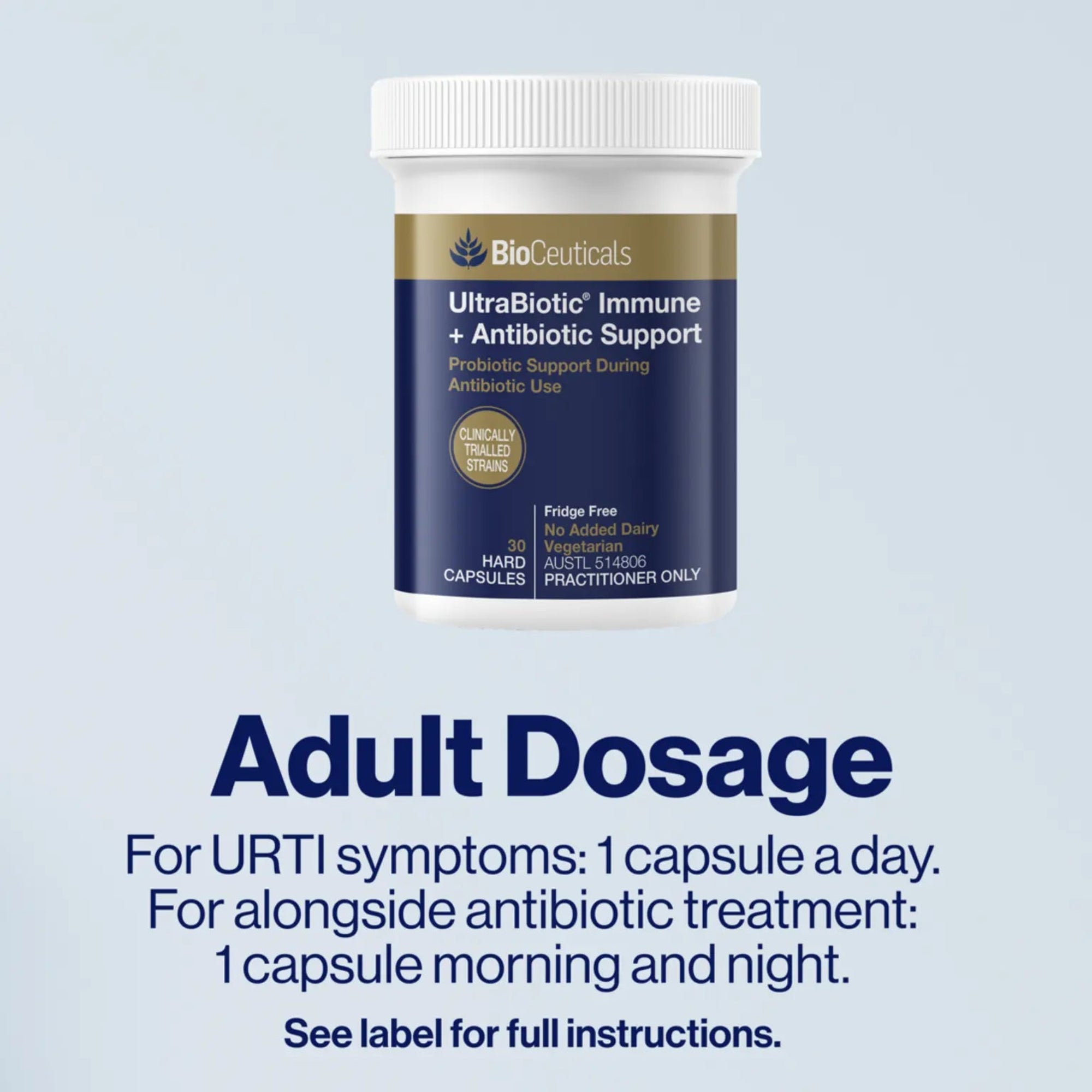 BioCeuticals UltraBiotic® Immune + Antibiotic Support - 30 Hard Capsules