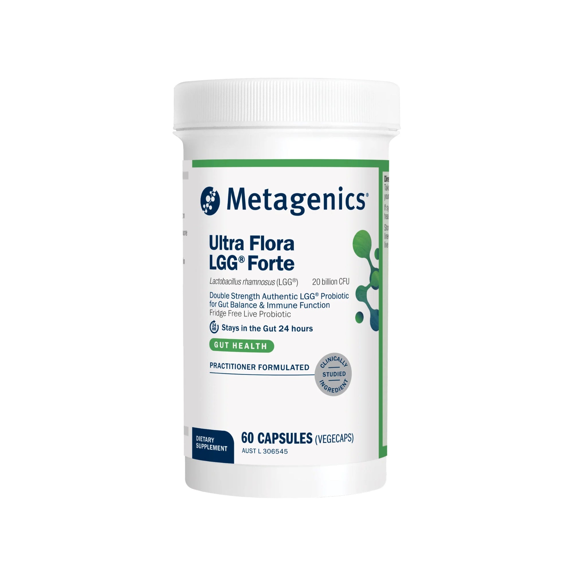 Metagenics UltraFlora LGG Forte Probiotic - 60 Capsules