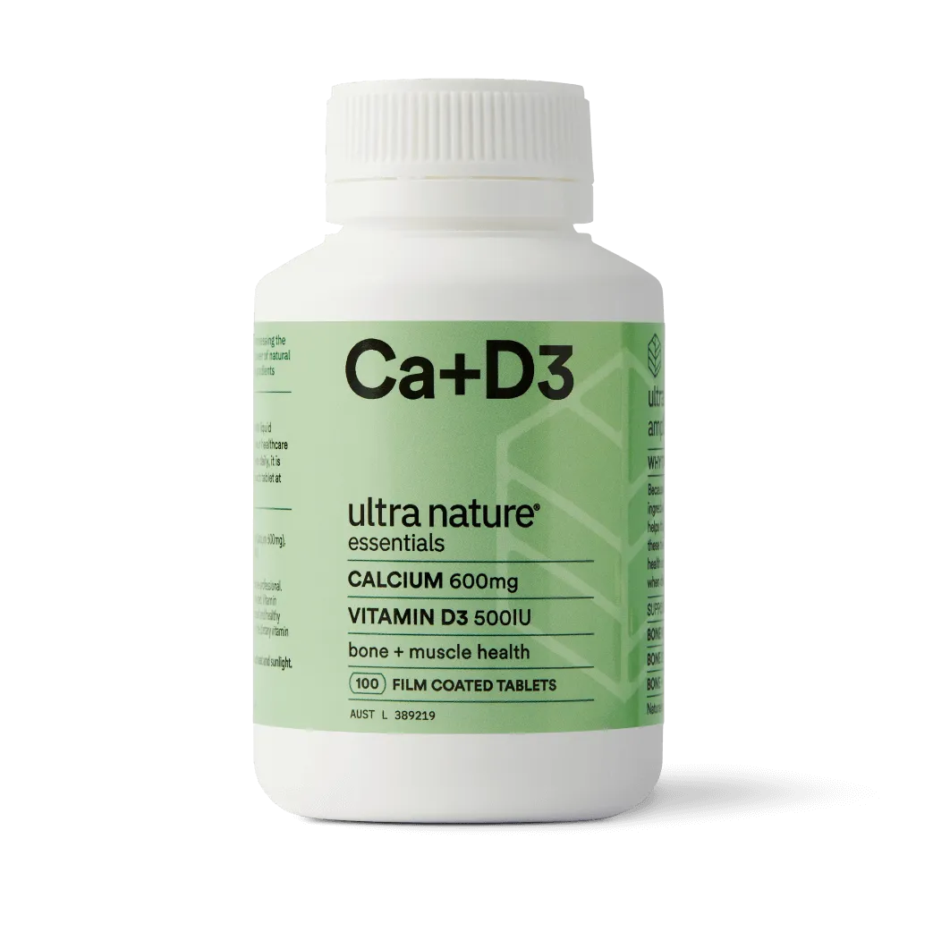 Ultra Nature Calcium + Vitamin D3 100 Film Coated Tablets