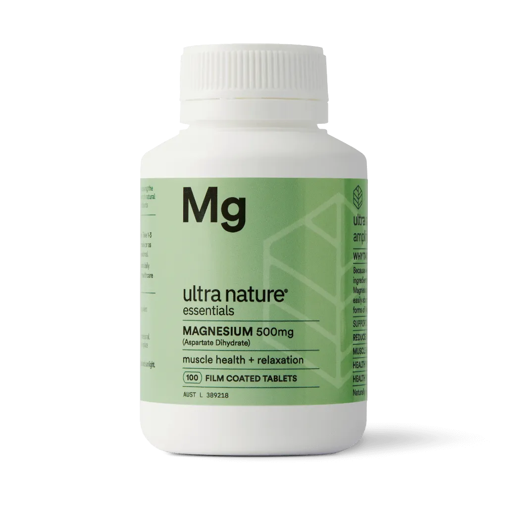 Ultra Nature Magnesium 500mg 100 Film Coated Tablets