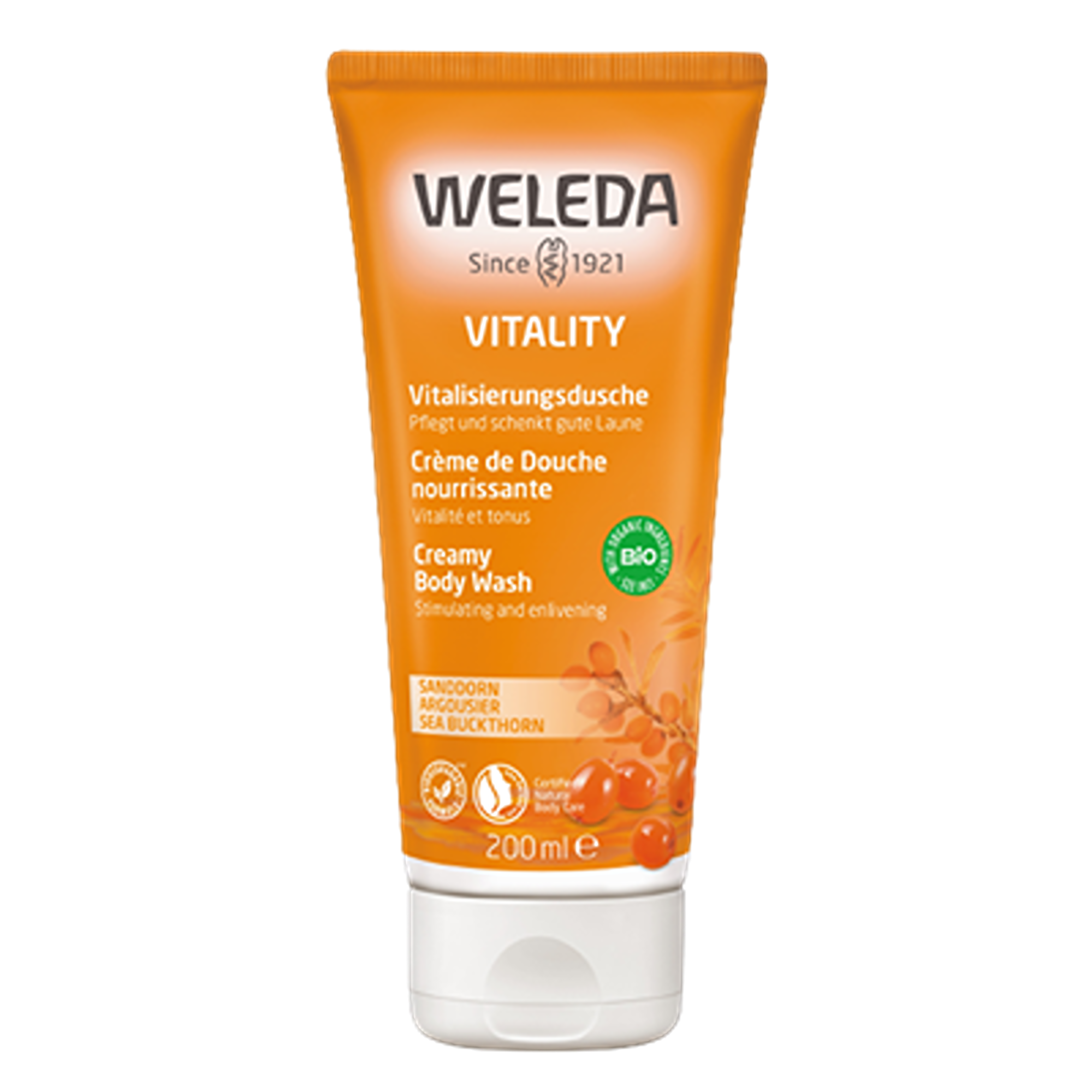 Weleda Vitality Body Wash – Sea Buckthorn 200ml