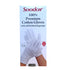 Soodox Premium Cotton Gloves 6 Pack - With Cuff and Fitted Fingertips, Extra Large