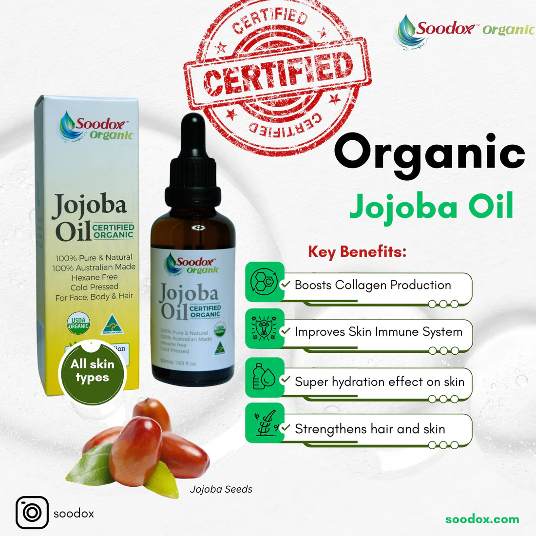 Soodox™ Organic Jojoba Oil