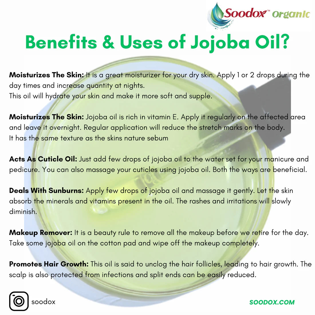 Soodox™ Organic Jojoba Oil