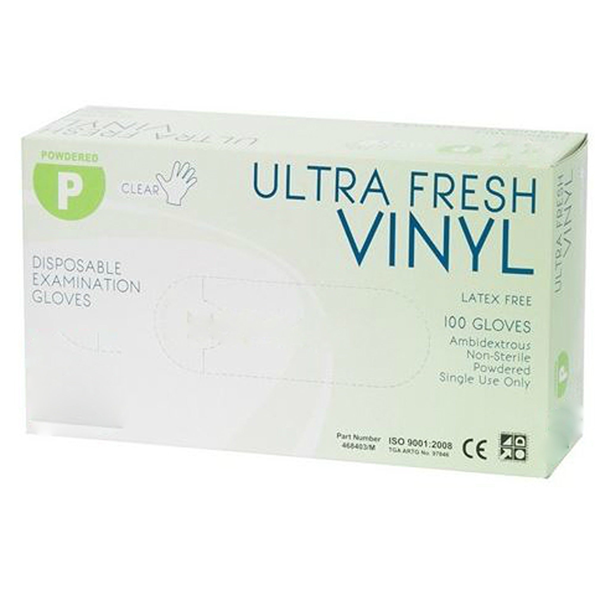 Gloves Ultra Fresh Clear Vinyl P/F Extra Large Box of 100