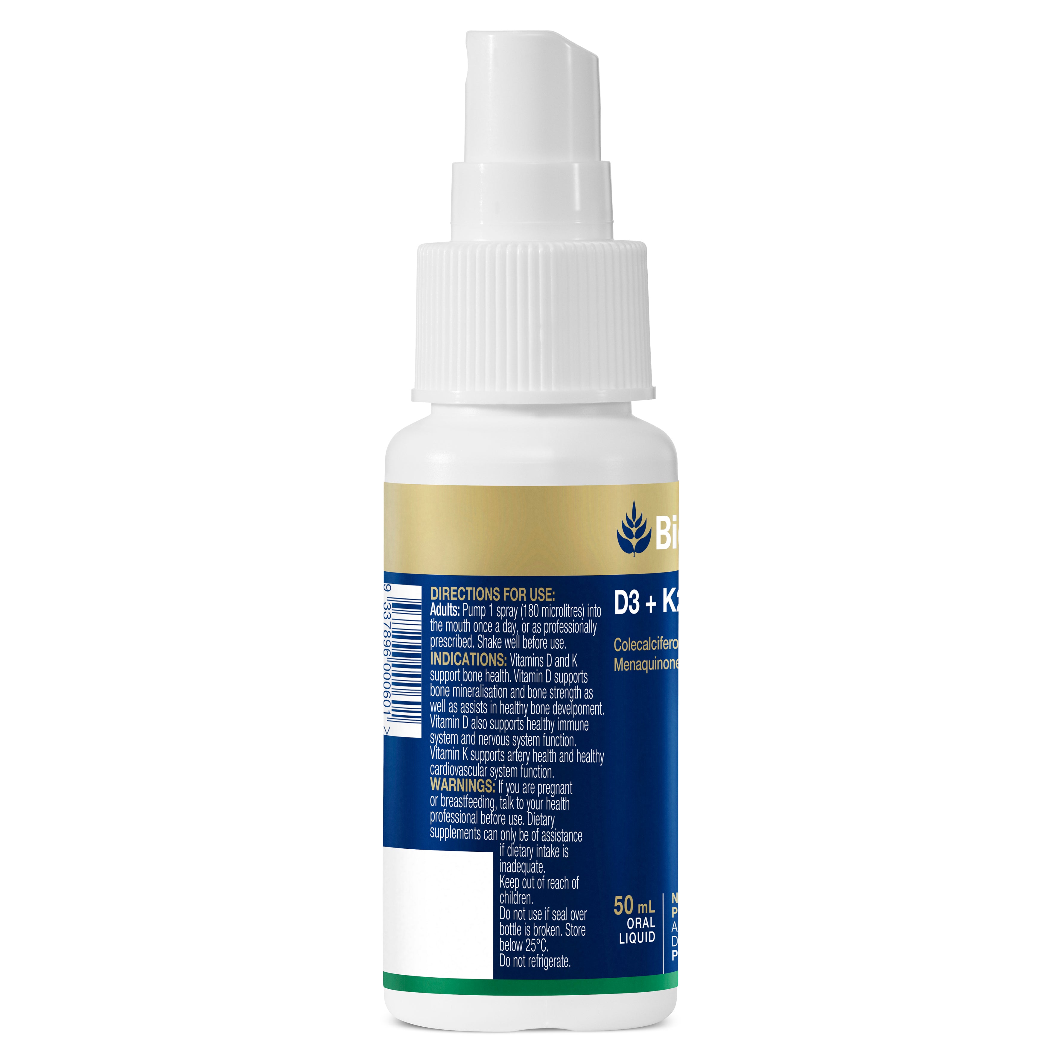 BioCeuticals D3 + K2 Spray 50mL