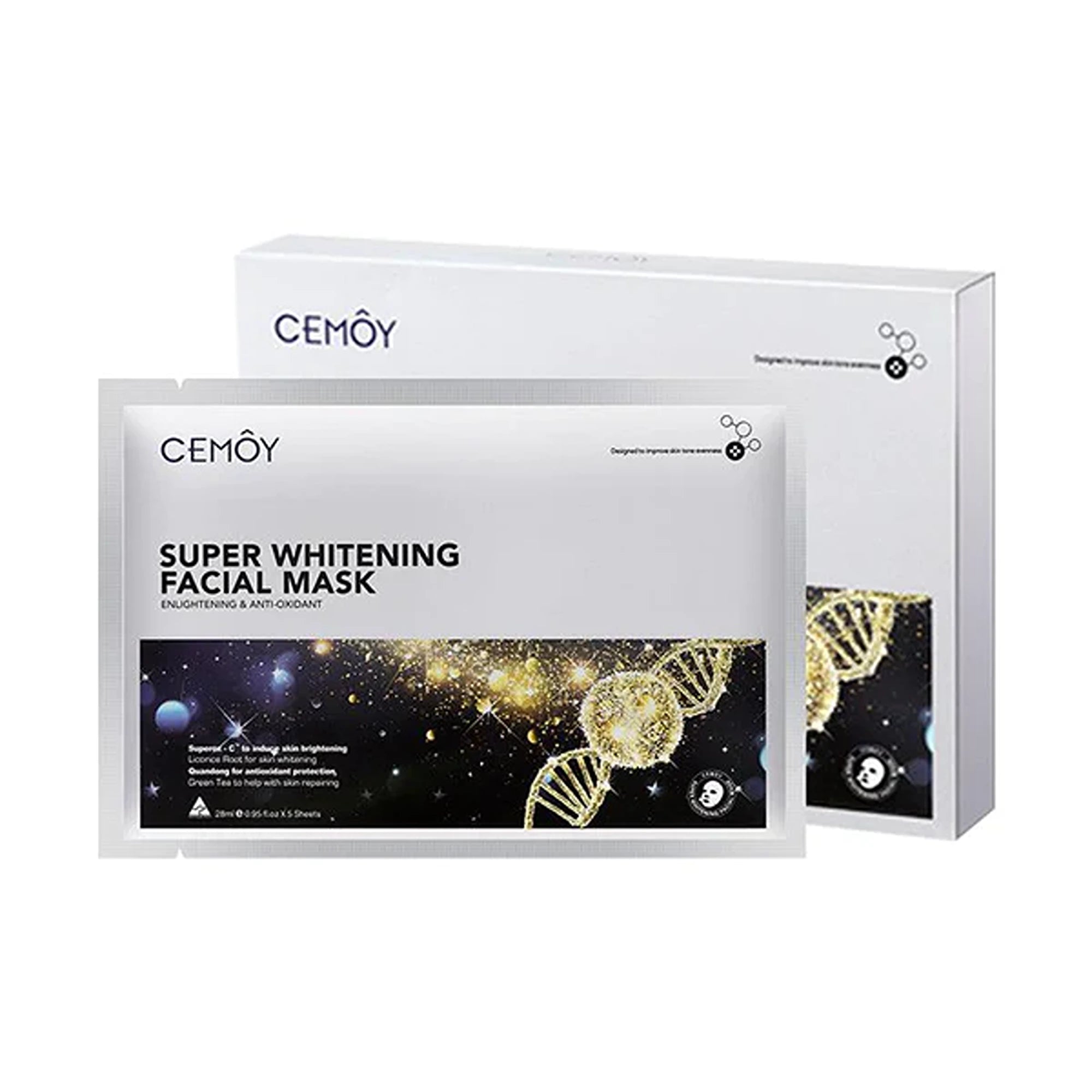 CEMOY 21 Super Whitening Facial Mask 5 Pack