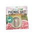 Casus Picnic Set (4 plates, 4 knives, 4 forks, 4 serviettes, 4 skewers, 1 x tongs)