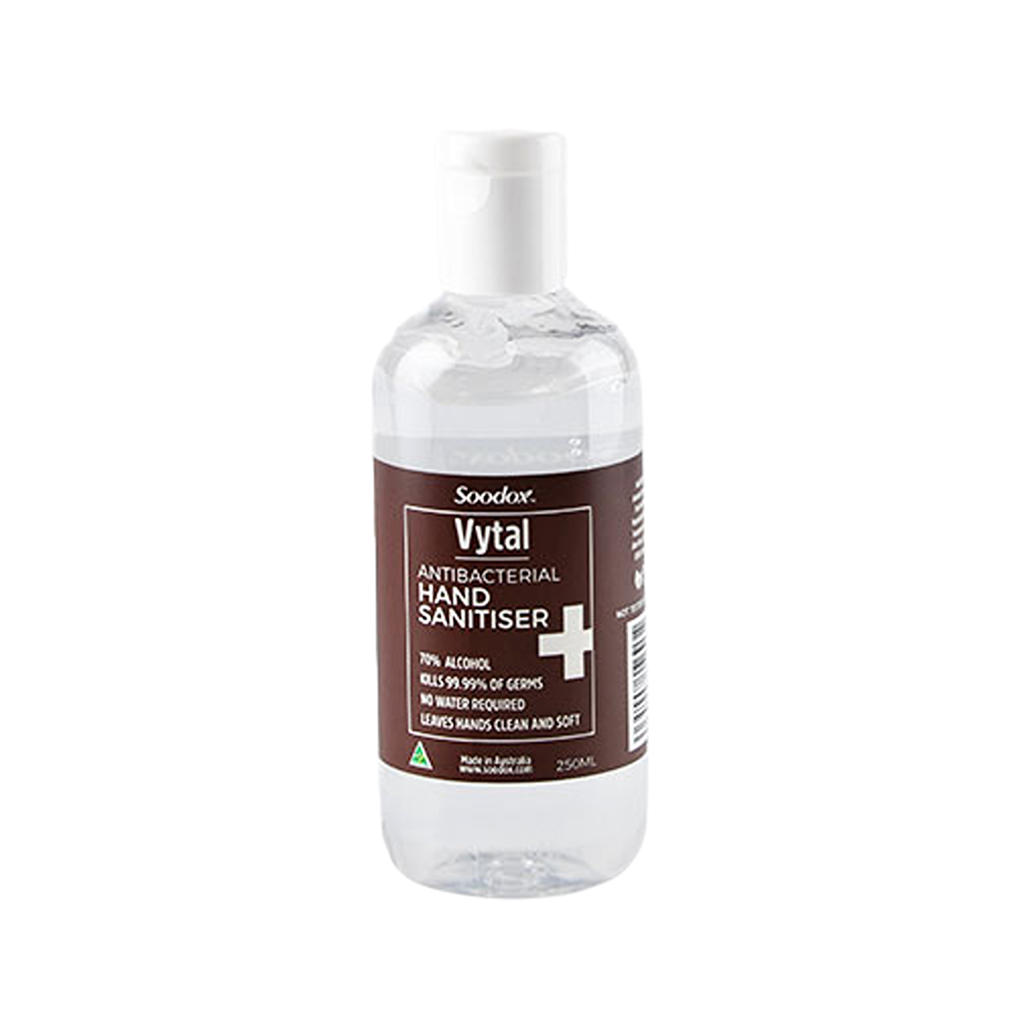 Soodox™ Vytal Antibacterial Hand Sanitiser 250mL (70% Alcohol / Pump Bottle)